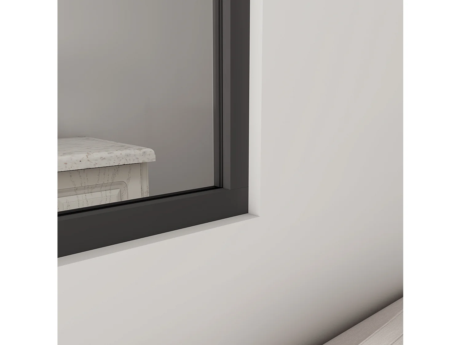 Verrière atelier “Clarté Maximale” - 4 Panneaux en verre trempé 4mm et structure aluminium noir, 123x108 cm