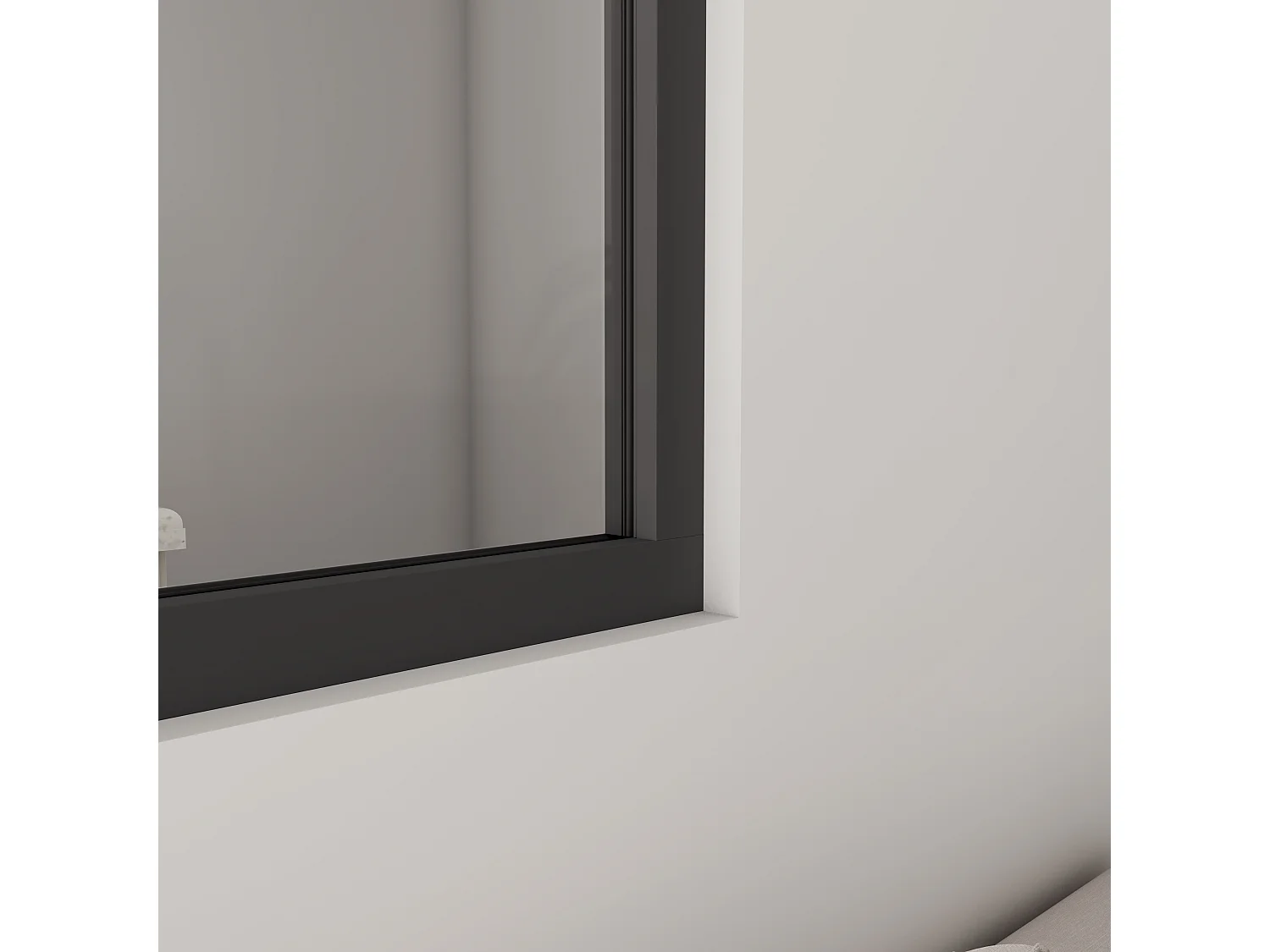 Verrière atelier “Clarté Maximale” - 5 Panneaux en verre trempé 4mm et structure aluminium noir, 153x108 cm