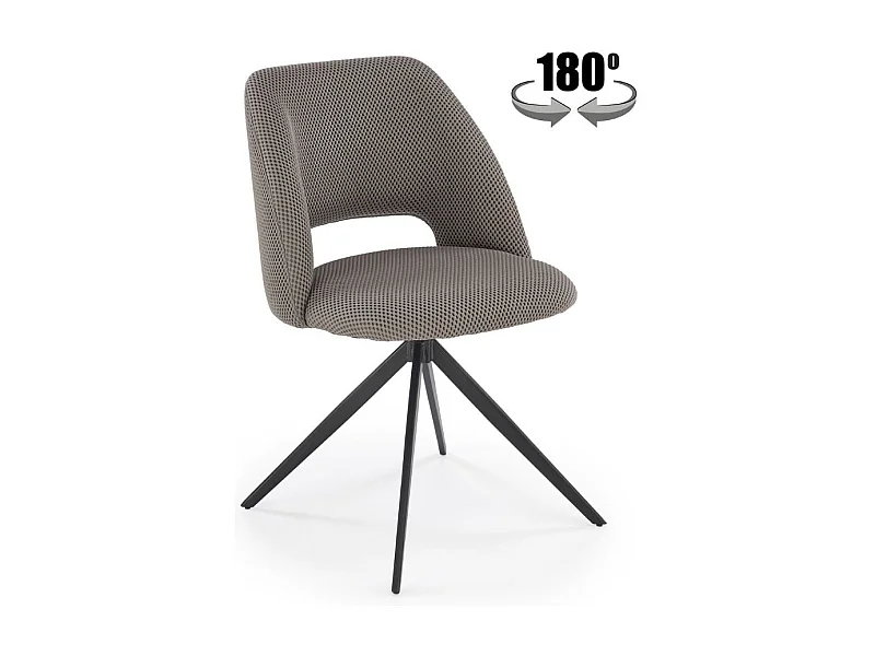 Chaise grise design pivotante a 180° Danilo