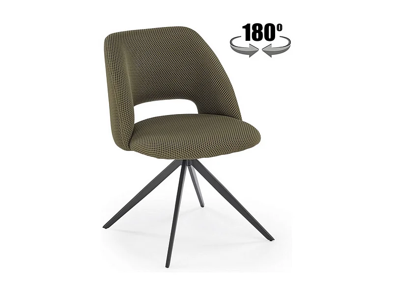 Chaise design vert olive pivotante a 180° Danilo
