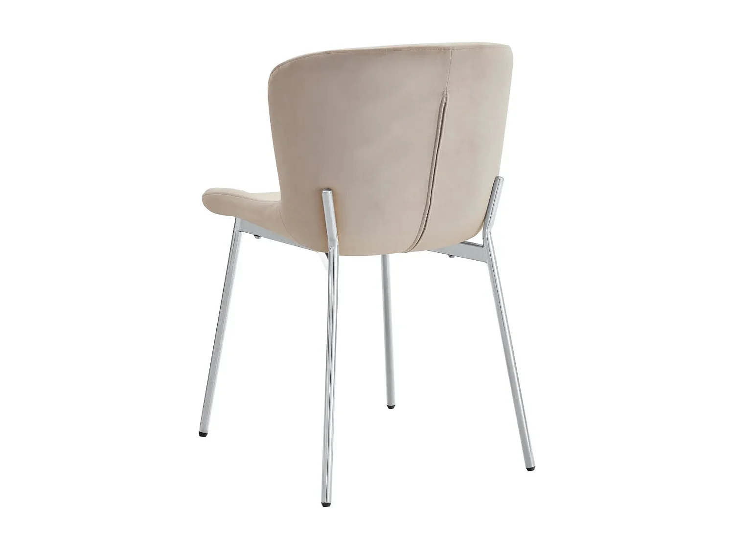 Lot 4 Chaises Salle à Manger Elen Velours Moka Pieds Chrome