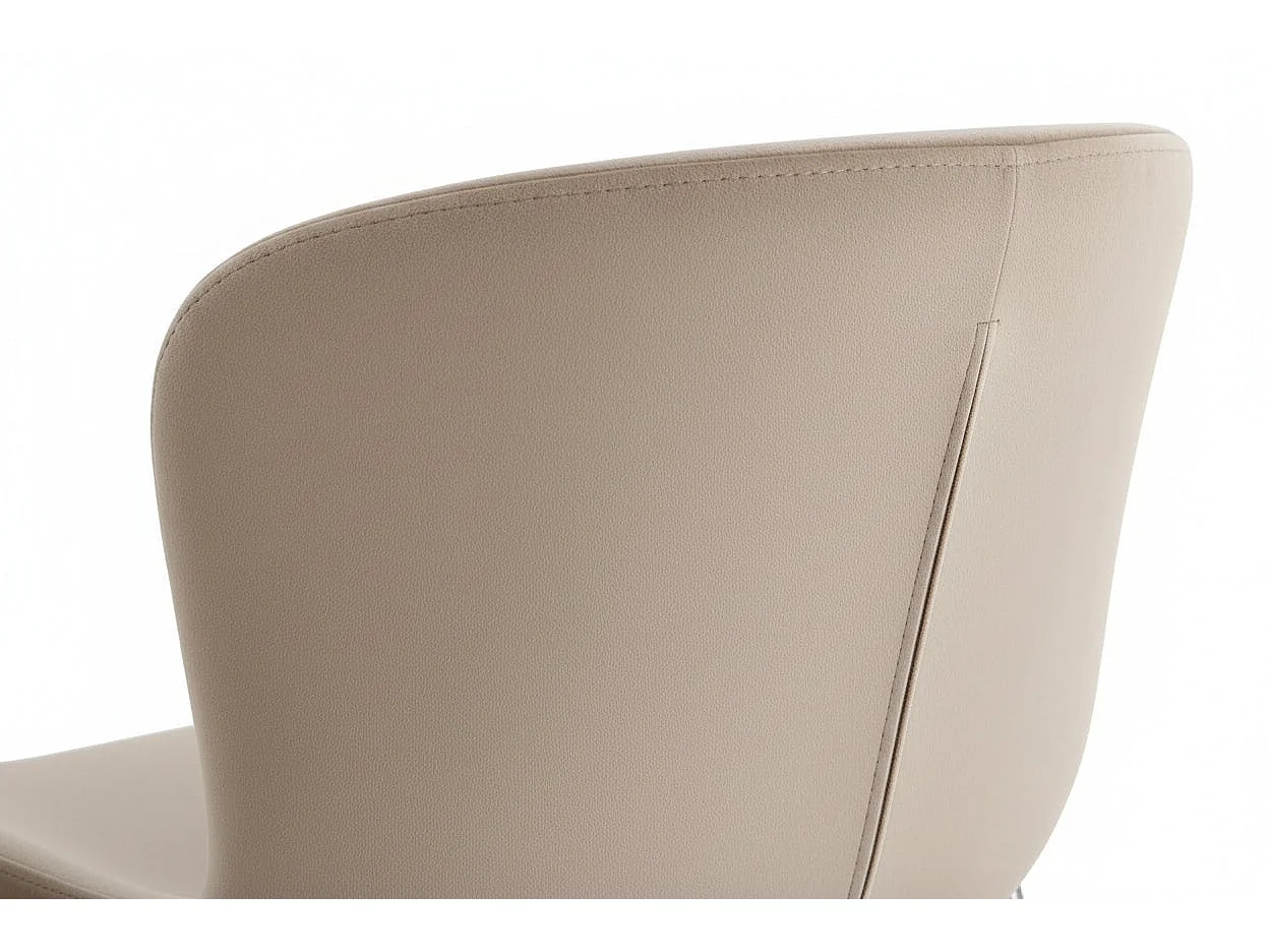 Lot 4 Chaises Salle à Manger Elen Velours Moka Pieds Chrome