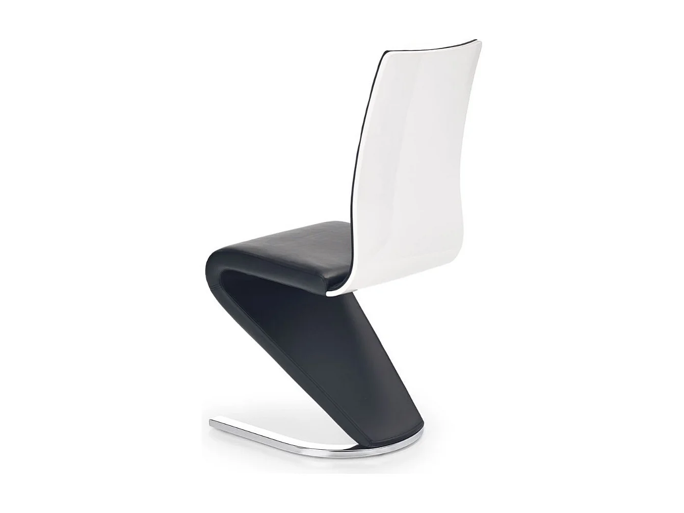 Chaise design noire et blanche pied U Horine