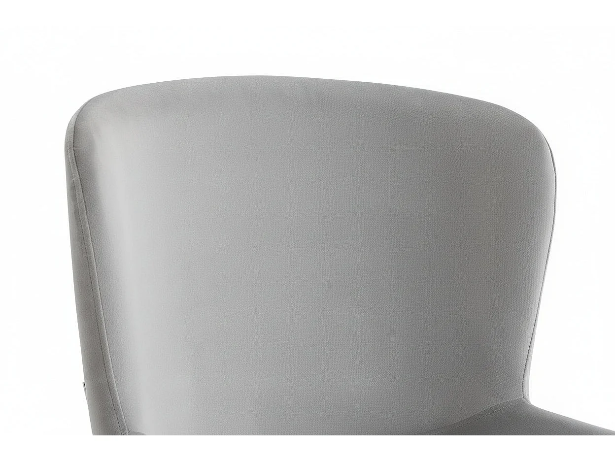 Lot 4 Chaises Salle à Manger Elen Velours Gris Pieds Chrome