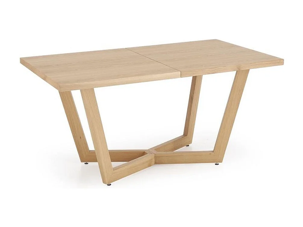 Table à manger extensible 160-250(-340) x 90cm - Pieds et plateau chêne - BELLONA - Rallonges (2x45cm)