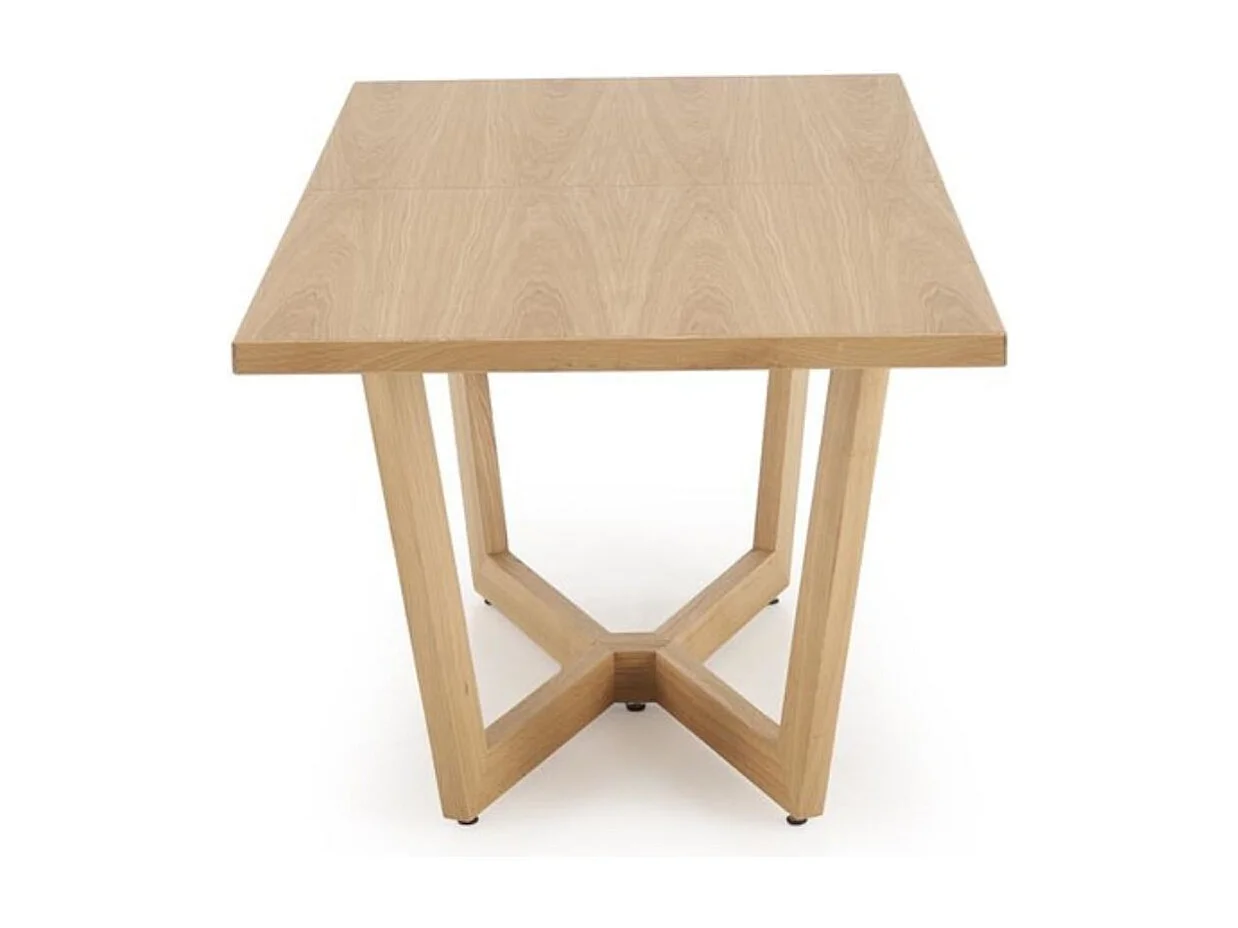 Table à manger extensible 160-250(-340) x 90cm - Pieds et plateau chêne - BELLONA - Rallonges (2x45cm)
