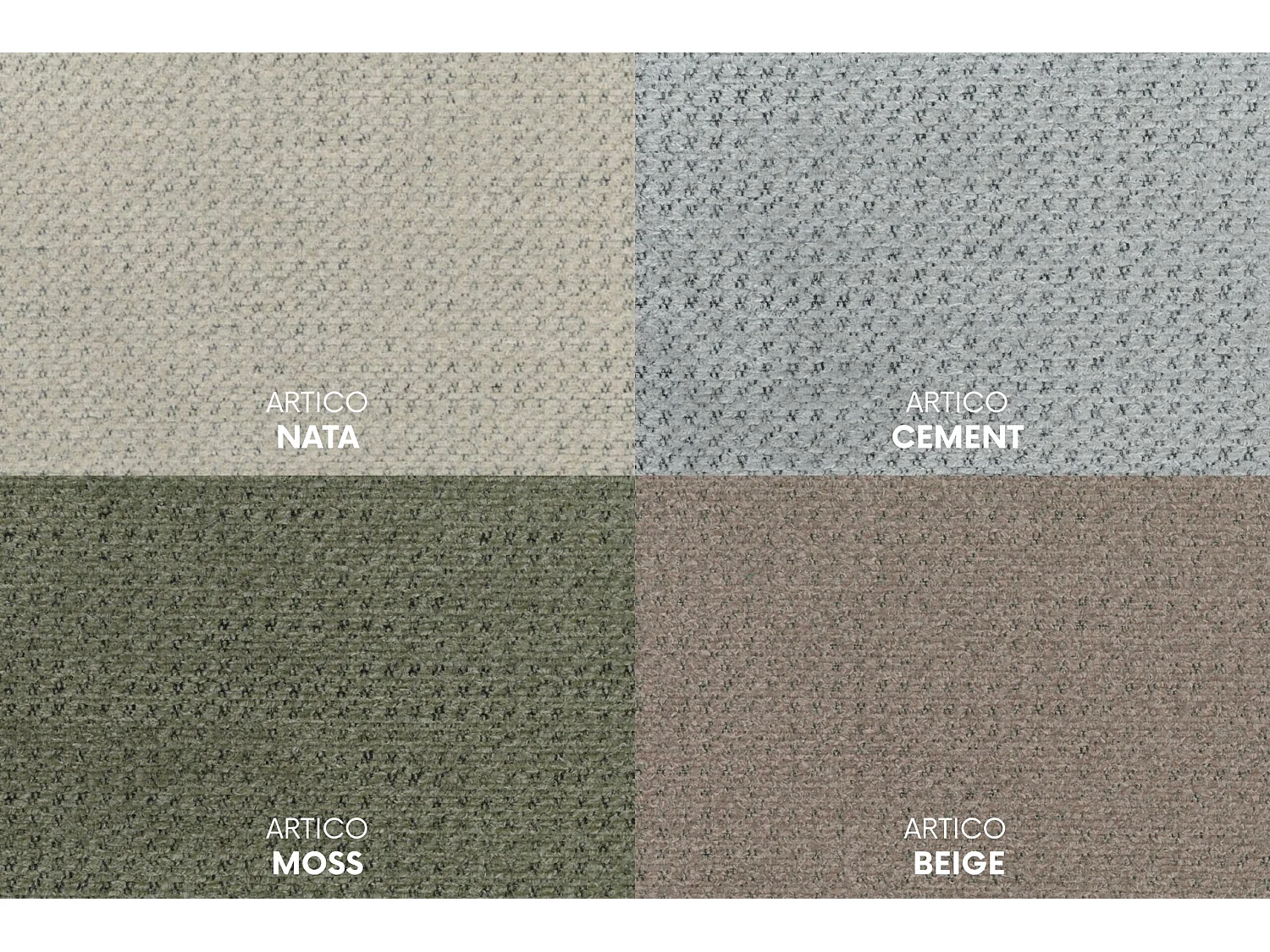 Canapé d’angle avec fonction couchage et coffre en U Ariel U XL, tissu chenille Artico, Cement