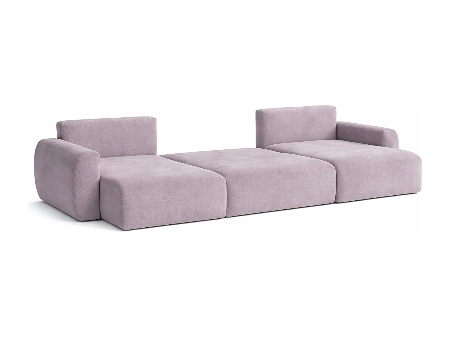 Divano angolare con funzione letto e contenitore a U Ariel U, velluto Salvador, Grigio