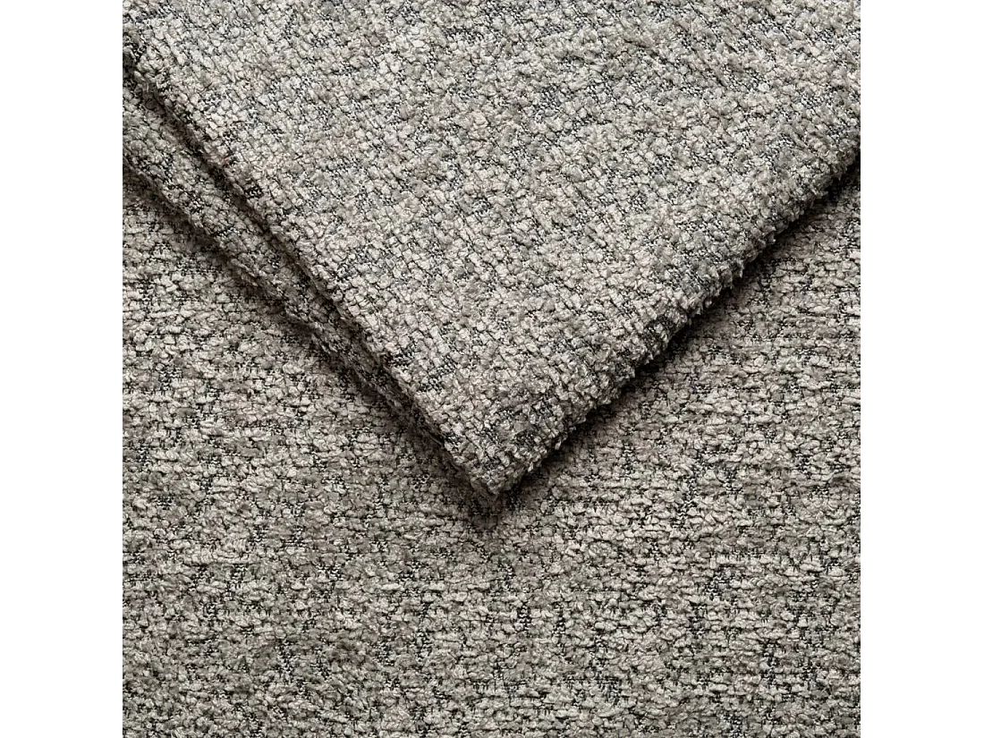 Divano angolare a L BALOO L, tessuto chenille Arena, Grigio, Destra