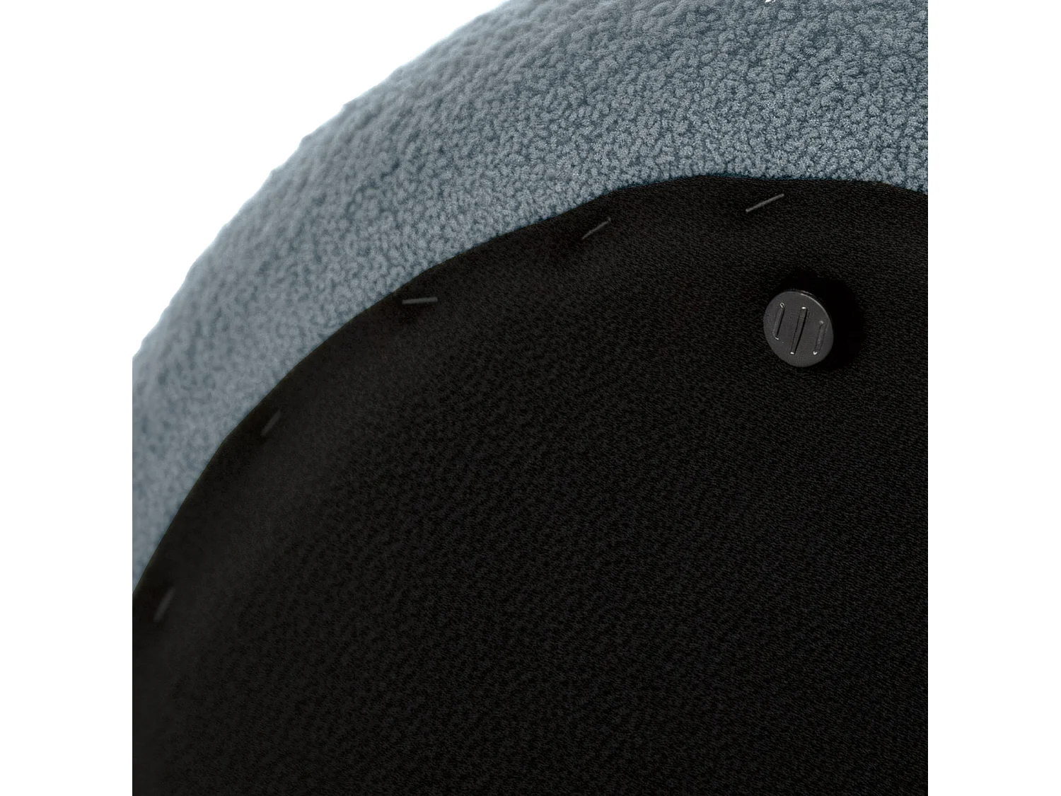 Tabouret - Tissu & Blanc - Gris foncé - Alfrisa