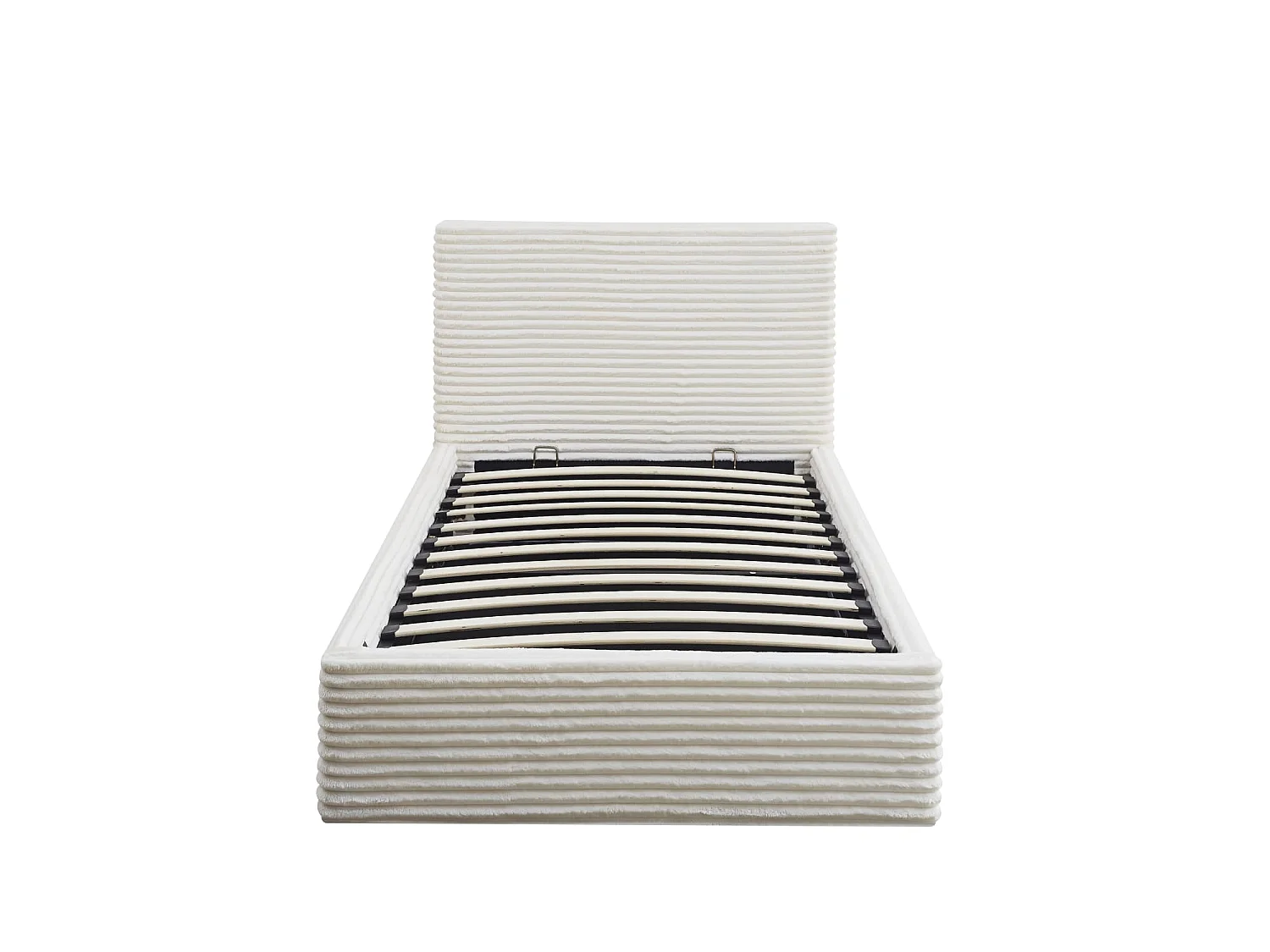 Lit coffre 90x190 velours côtelé sommier inclus