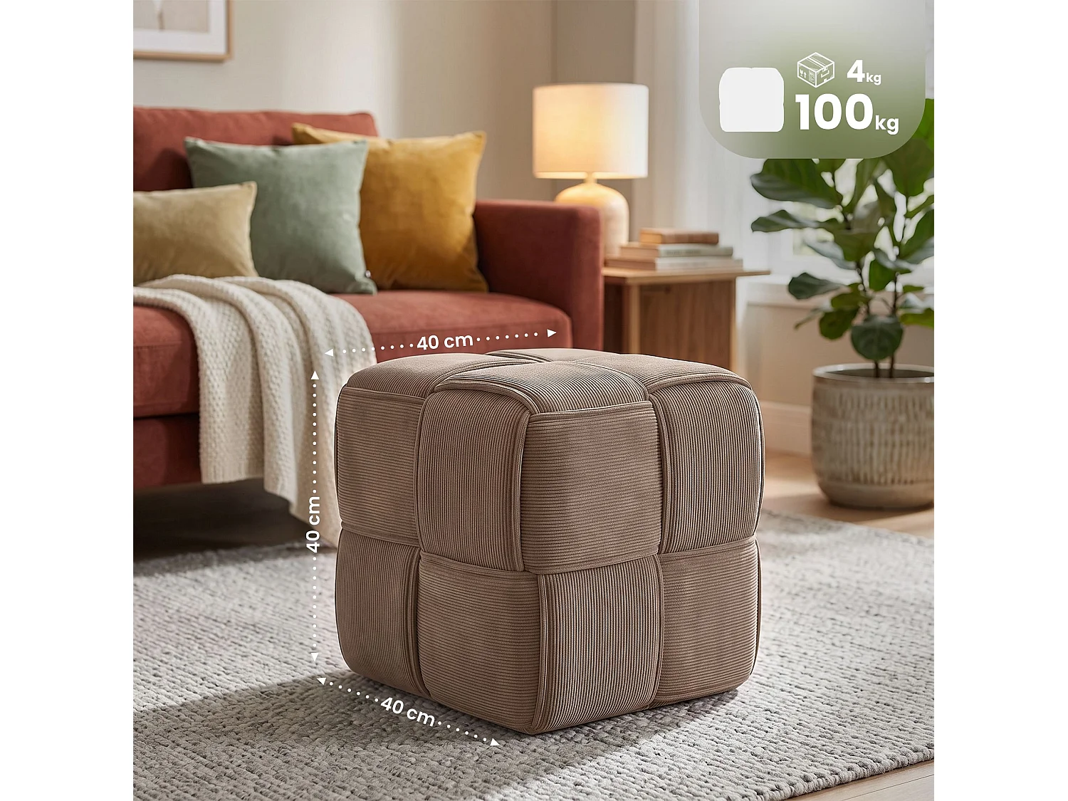 Tabouret - Cordon - Taupe - Forinta