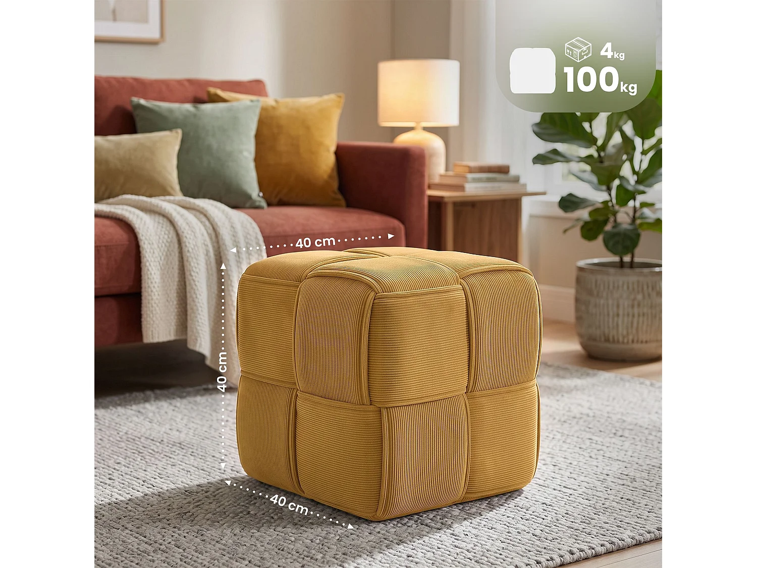 Tabouret - Cordon - Jaune - Forinta