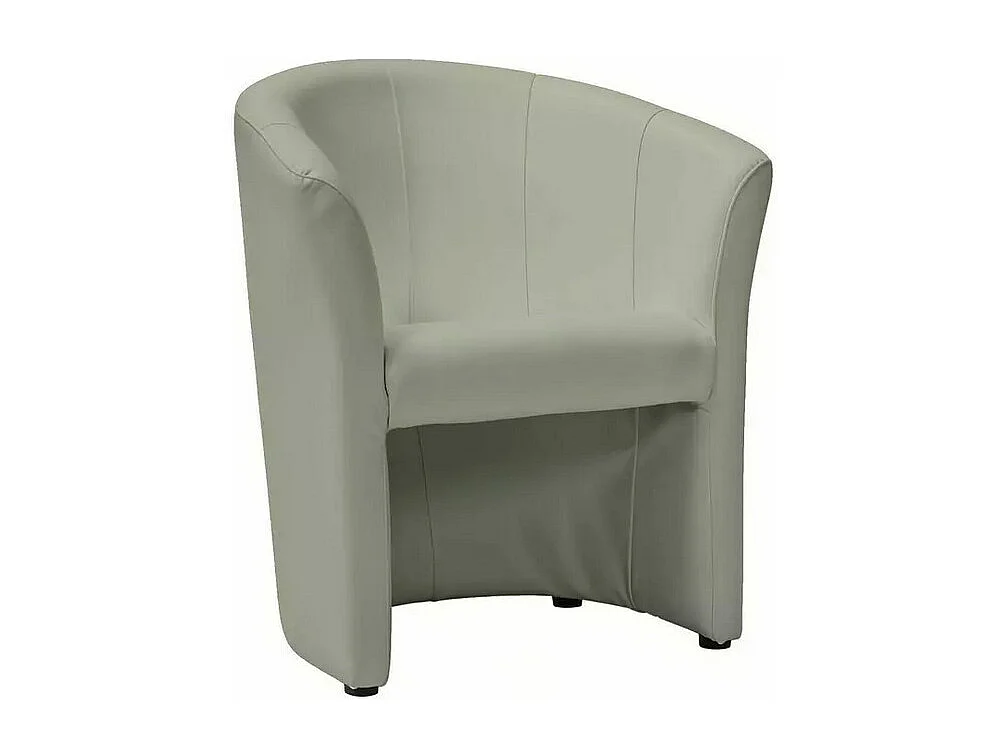 Fauteuil cabriolet confort écocuir gris Tisso