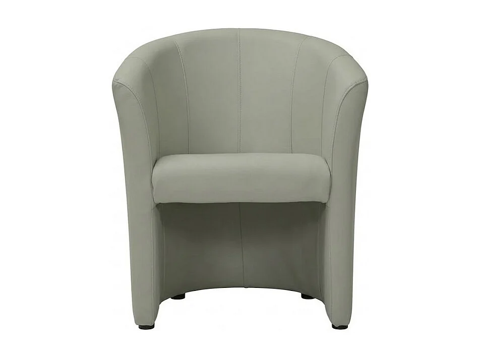 Fauteuil cabriolet confort écocuir gris Tisso