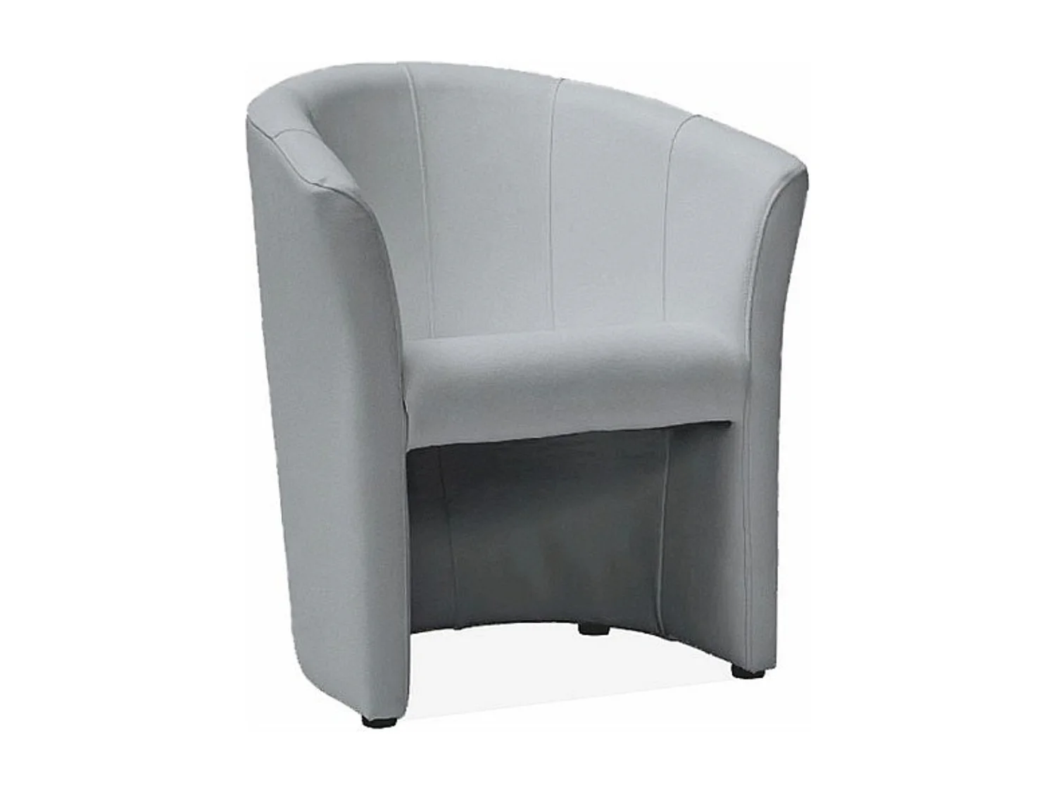 Fauteuil cabriolet confort écocuir gris Tisso