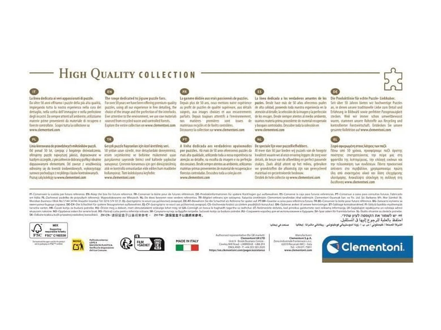 Puzzle panorámico La manada de elefantes Blanco y negro 1000 piezas