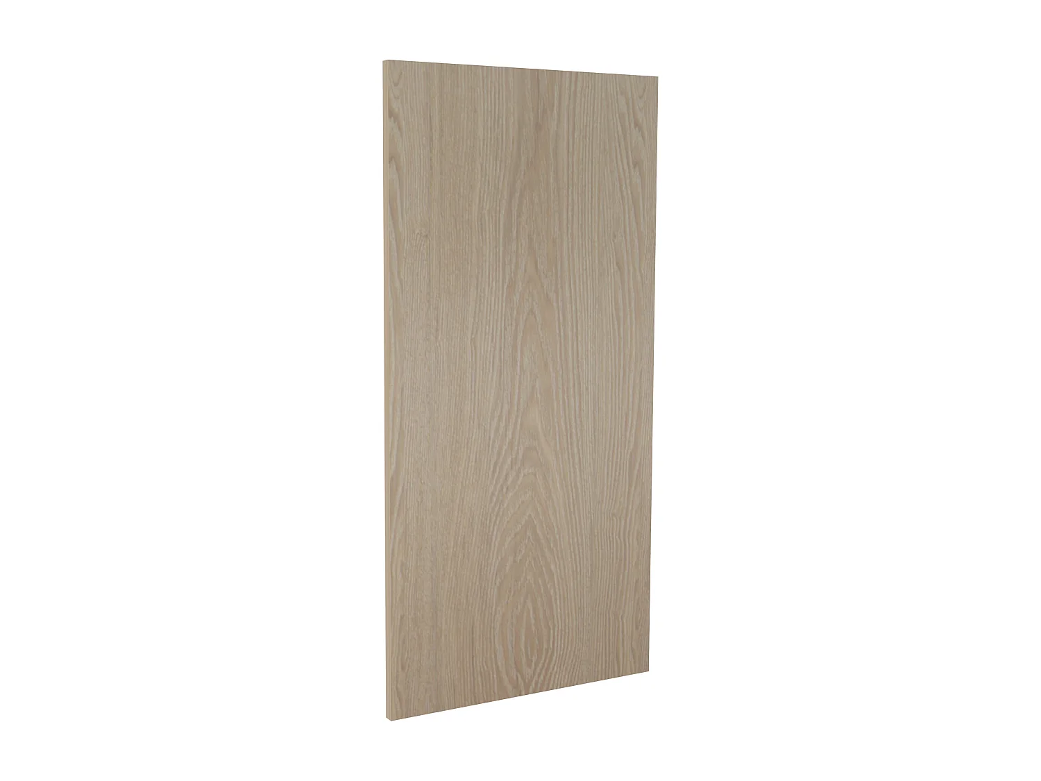 Porte coulissante en bois et MDF avec rail invisible - Chêne clair - 103 x 210 cm - BOCAZI