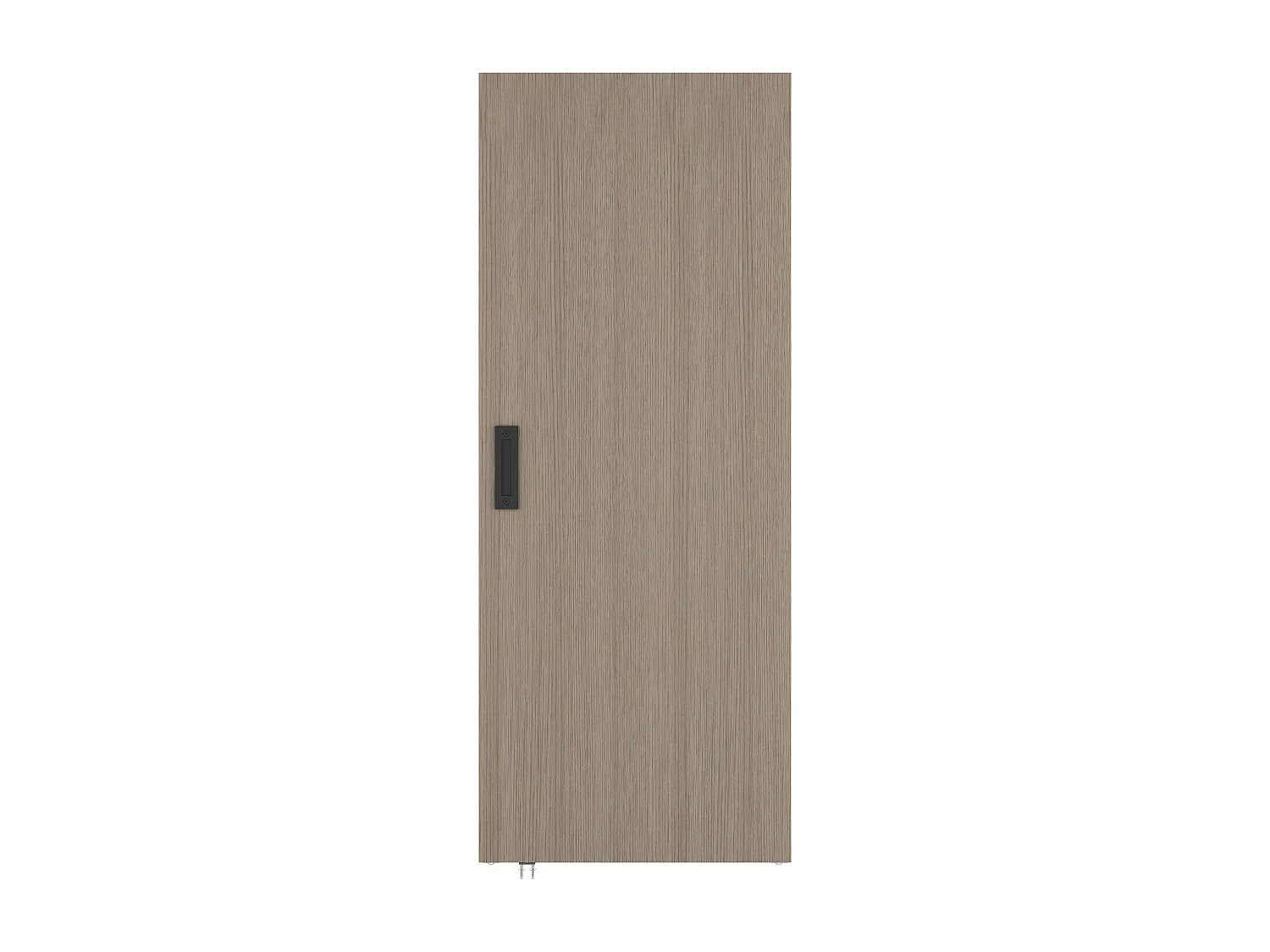 Porte coulissante en bois et MDF avec rail invisible - Chêne clair - 103 x 210 cm - BOCAZI