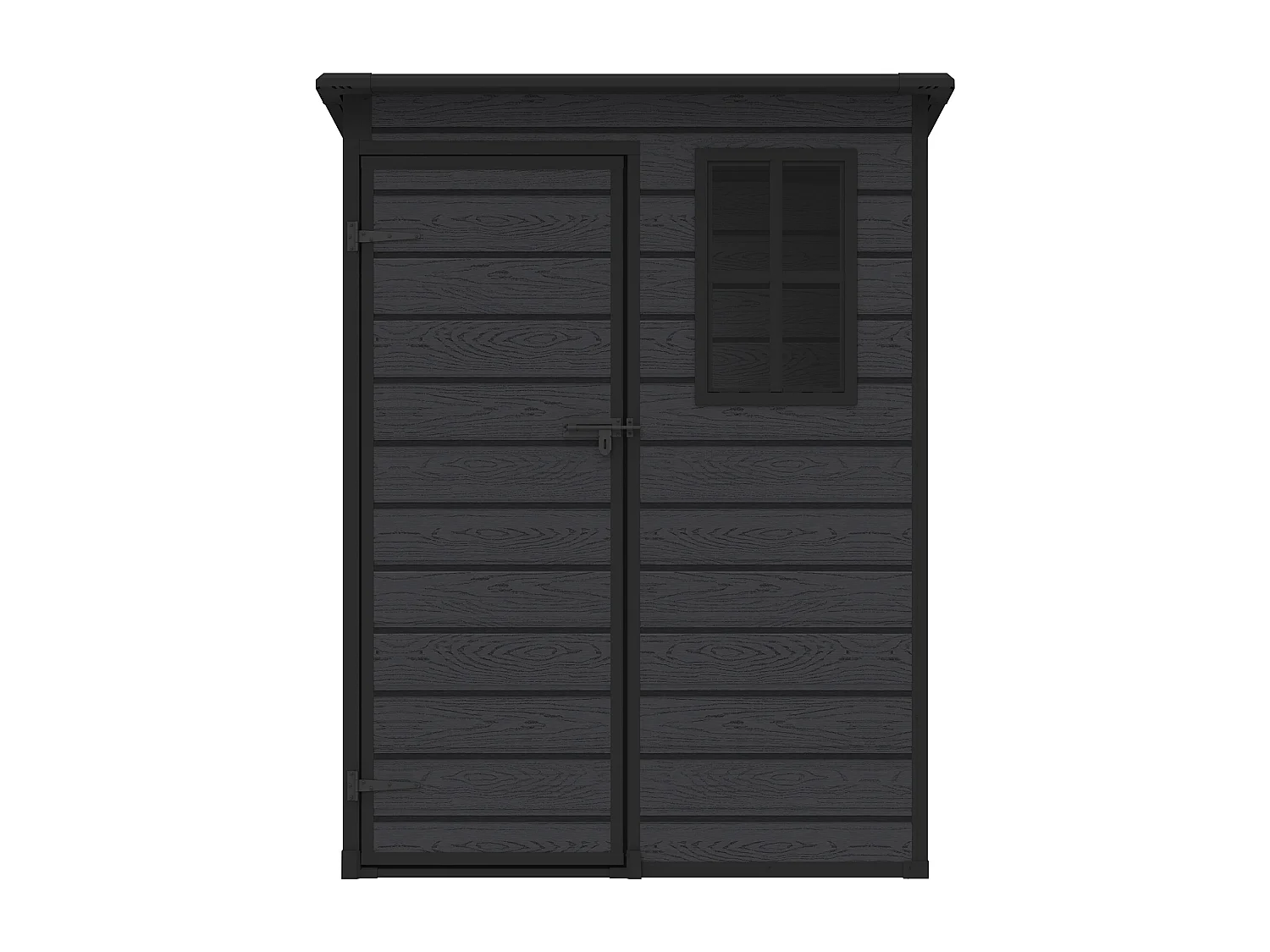 Abri de jardin en résine effet bois gris 1,38 m² avec plancher – CLETO