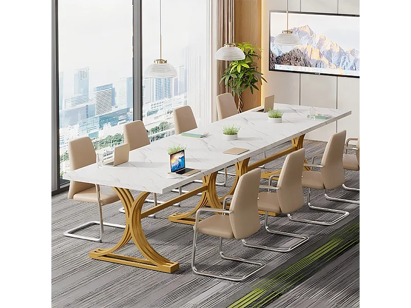 Bureau d'ordinateur, pieds en forme de double C, 159x80x75cm,table d'écriture pour bureau a domicile