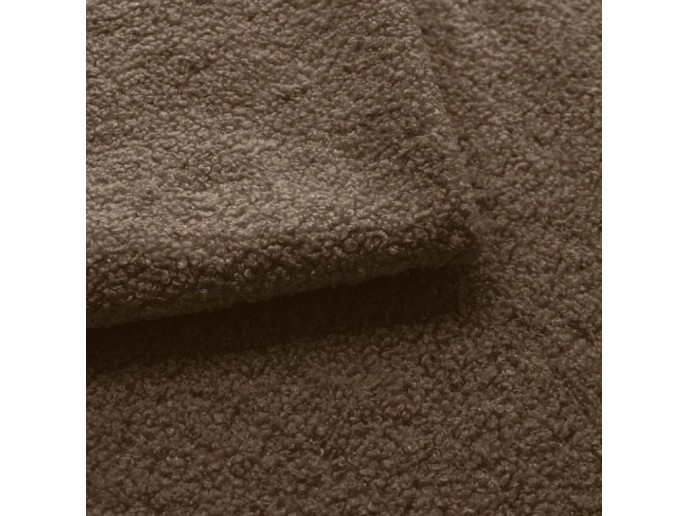 BESILIO Lit tapissé 180x200 Fluffy – lit nuage bouclé, lit avec coffre de rangement et sommier, mousse épaisse, lit coffre moderne pour chambre – Marron