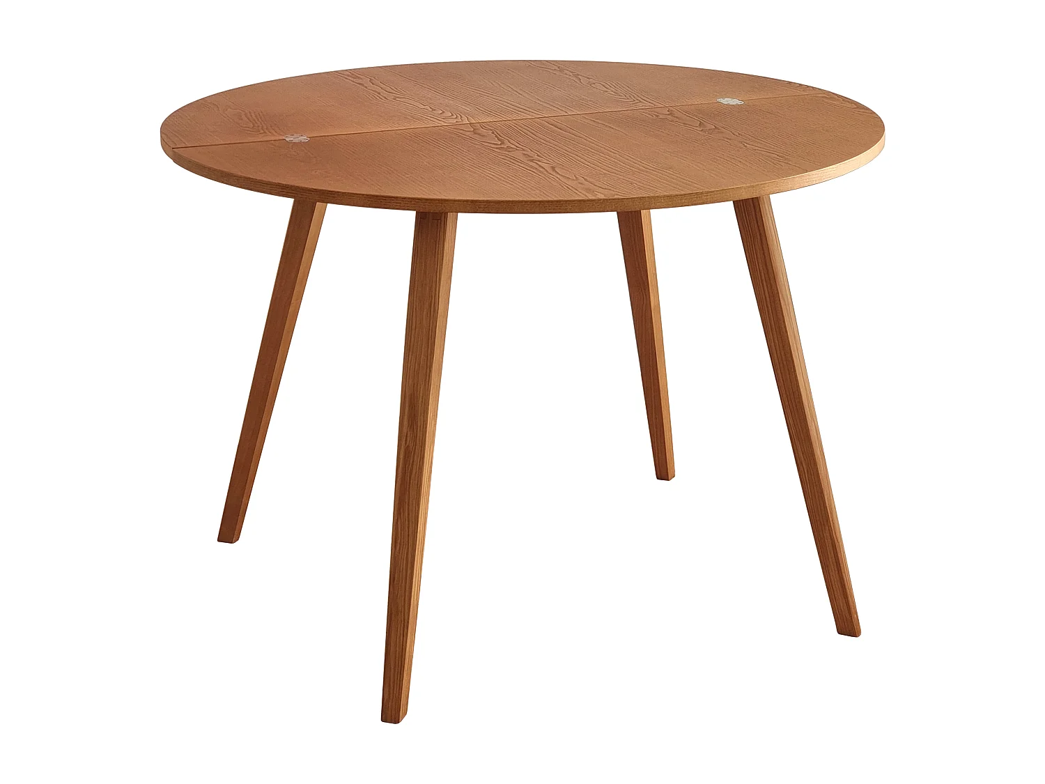 Table de salle à manger demi-ronde extensible 110 cm Mawi Chêne