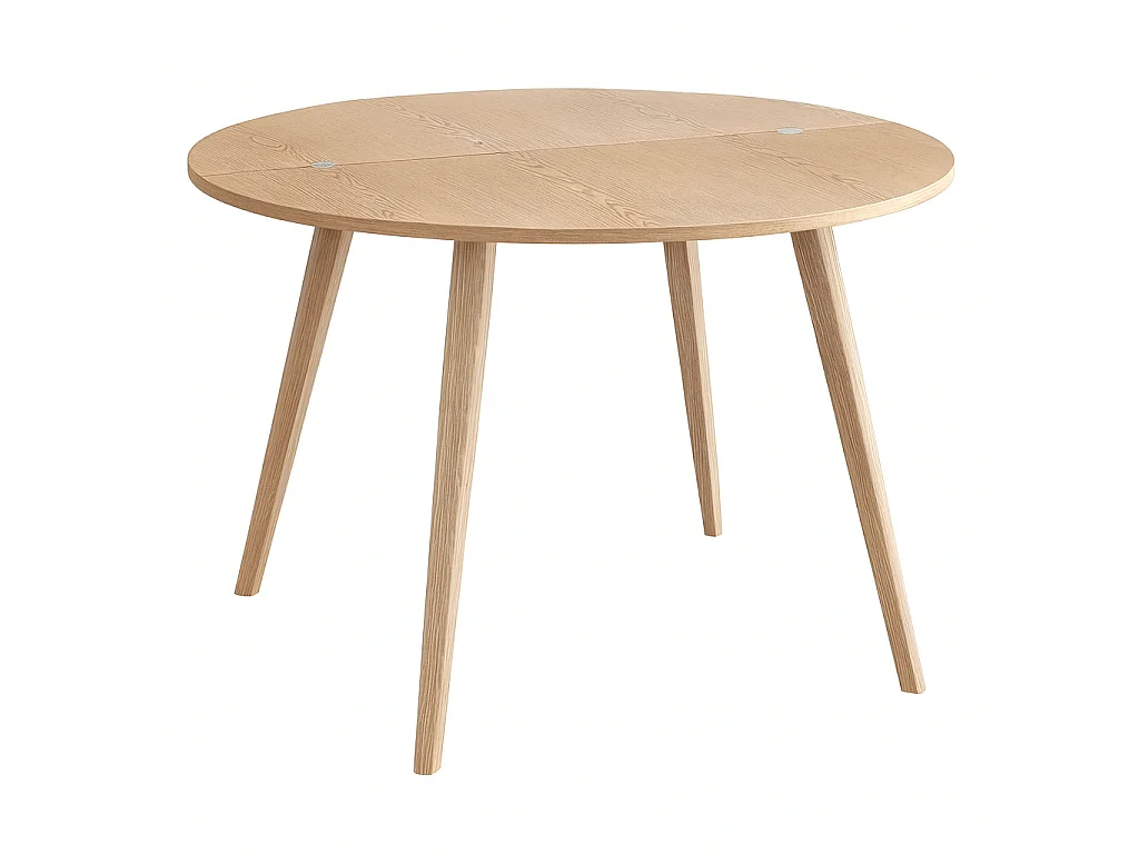 Table de salle à manger demi-ronde extensible 110 cm Mawi Frêne