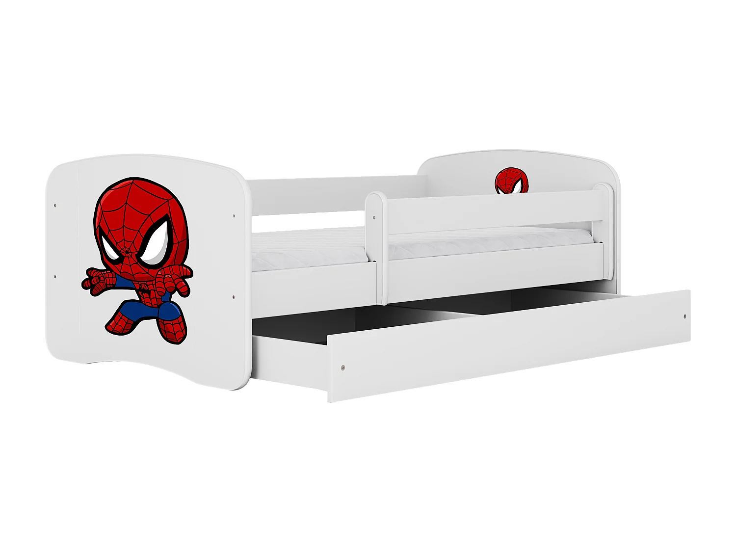 Lit enfant avec tiroir et barrière- Spider-Man - 80 x 180 cm