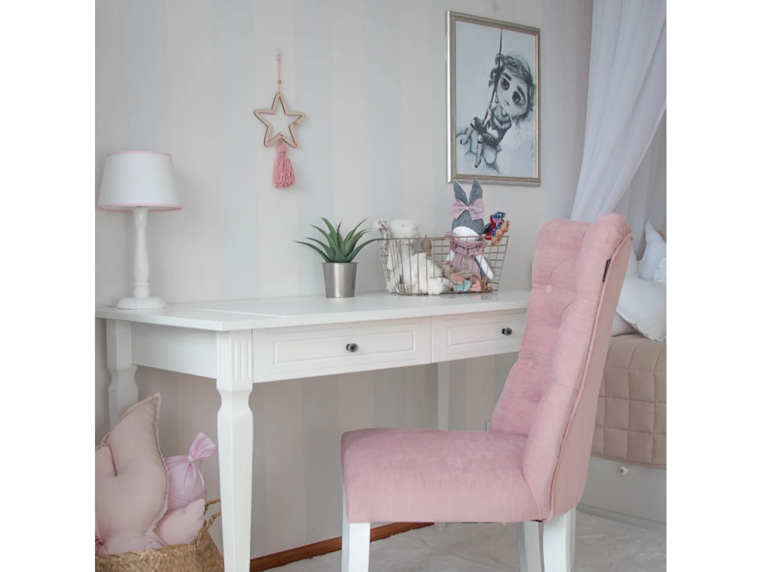 Kinderschreibtisch Ines - Jugend-Schreibtisch mit modernem & funktionalem Look