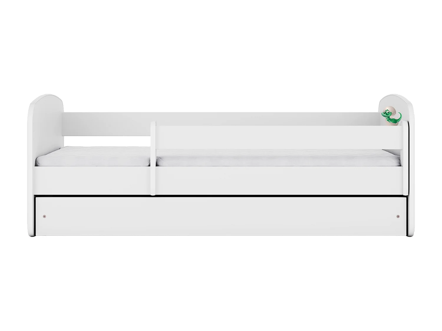 Lit enfant avec tiroir et barrière- Petit Dinosaure - 70 x 140 cm