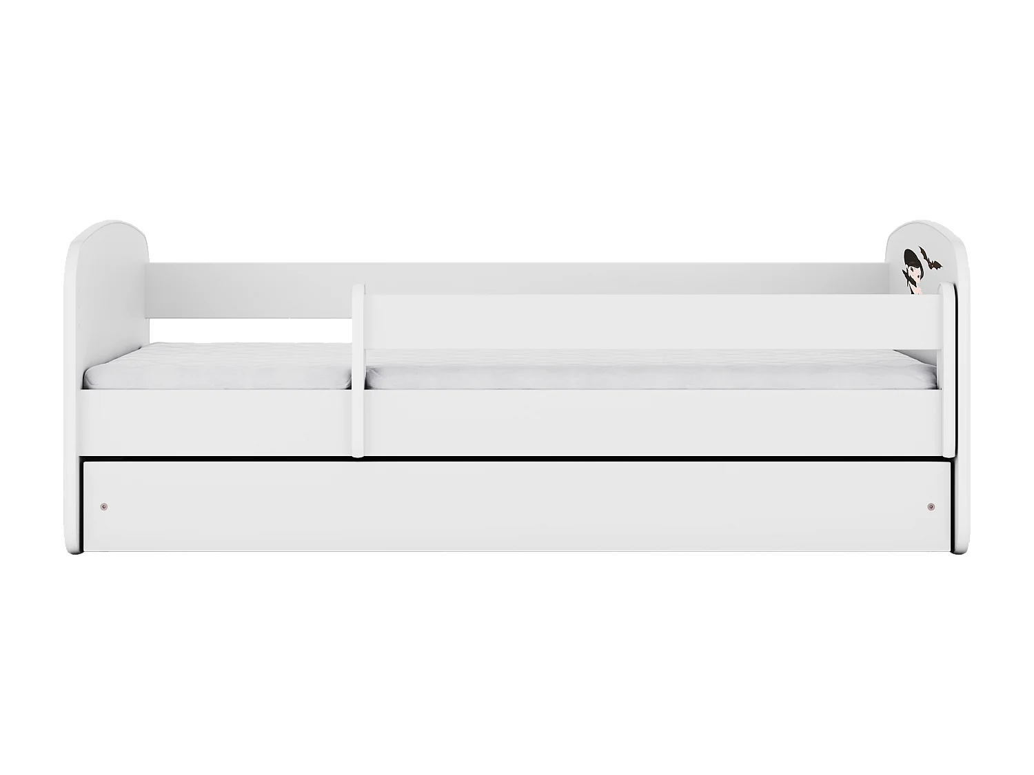 Lit enfant avec tiroir et barrière- Wednesday - 70 x 140 cm