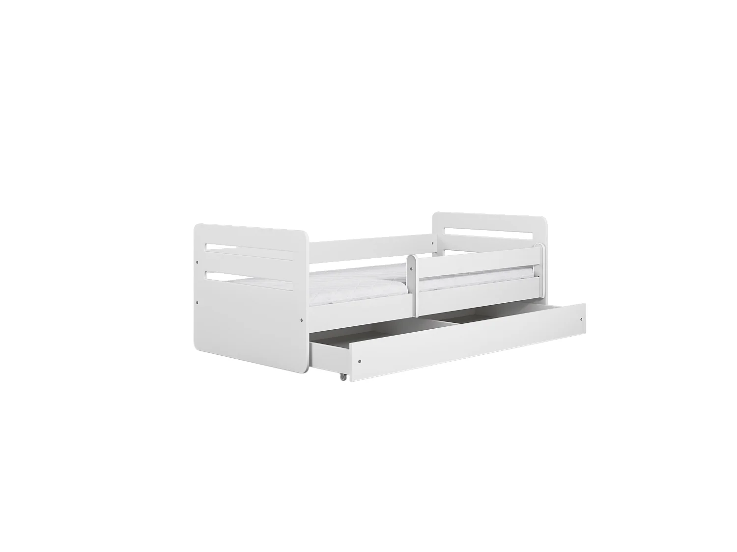 Lit enfant Tomi 70x140, 80x160, 80x180 cm - Ensemble complet avec tiroir et protection anti-chute