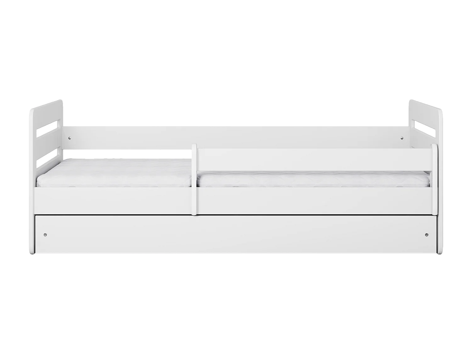 Lit enfant Tomi 70x140, 80x160, 80x180 cm - Ensemble complet avec tiroir et protection anti-chute