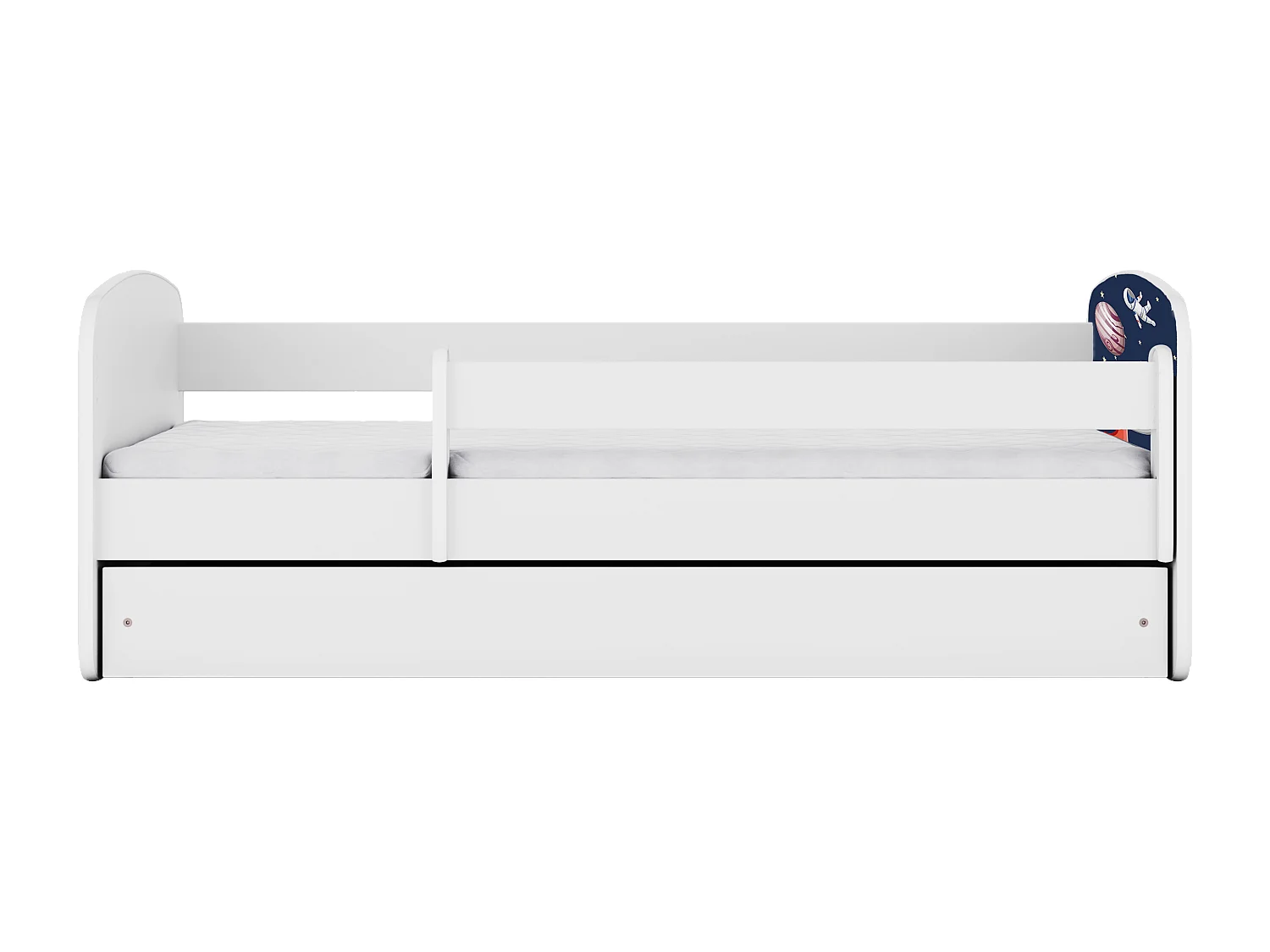 Lit enfant avec tiroir et barrière- Cosmos - 80 x 160 cm