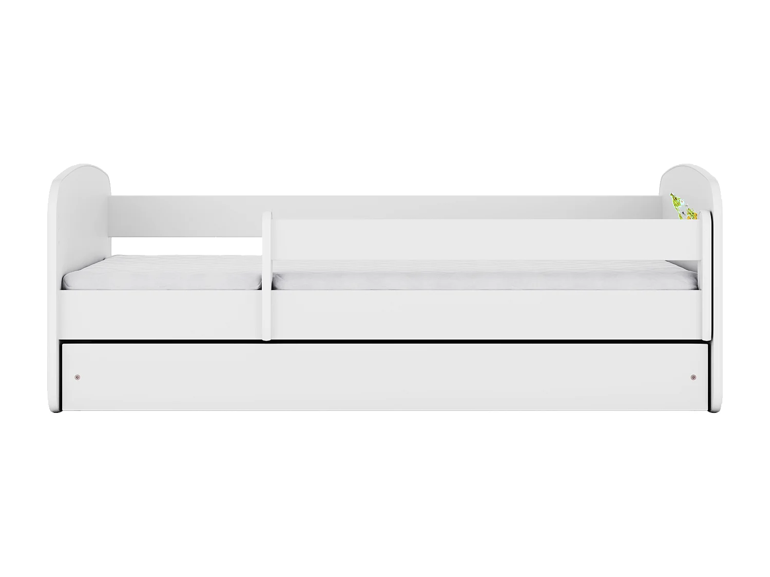 Lit enfant avec tiroir et barrière- Carte - 80 x 180 cm