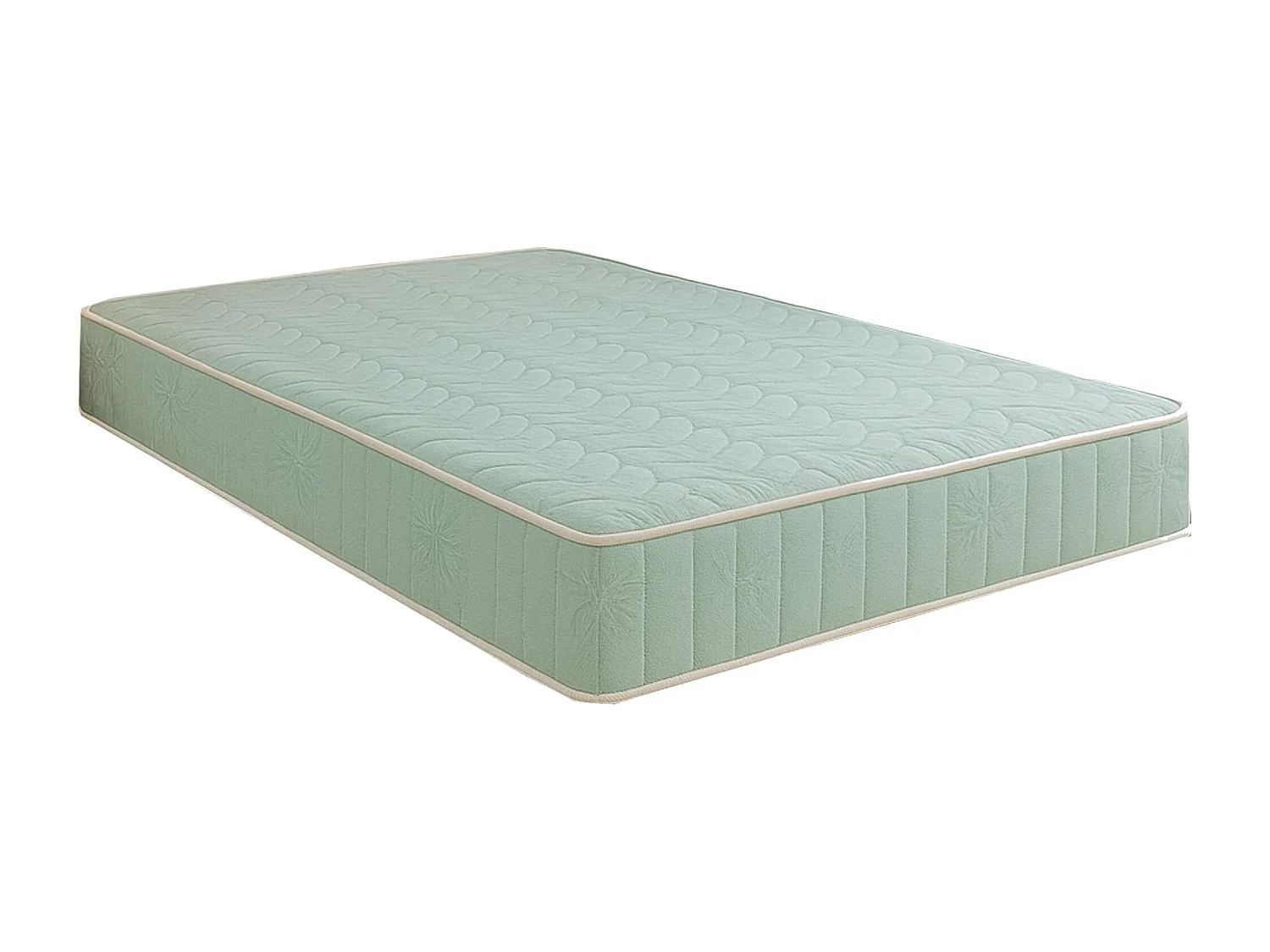 Matelas 140x190 Mousse rembourrage 100 % polesther - face : 32% laine, 58% polyester, 5% nylon, 5% fibre scriliche 350 gr/m2 - Hauteur 19 cm - Soutien Ferme - (