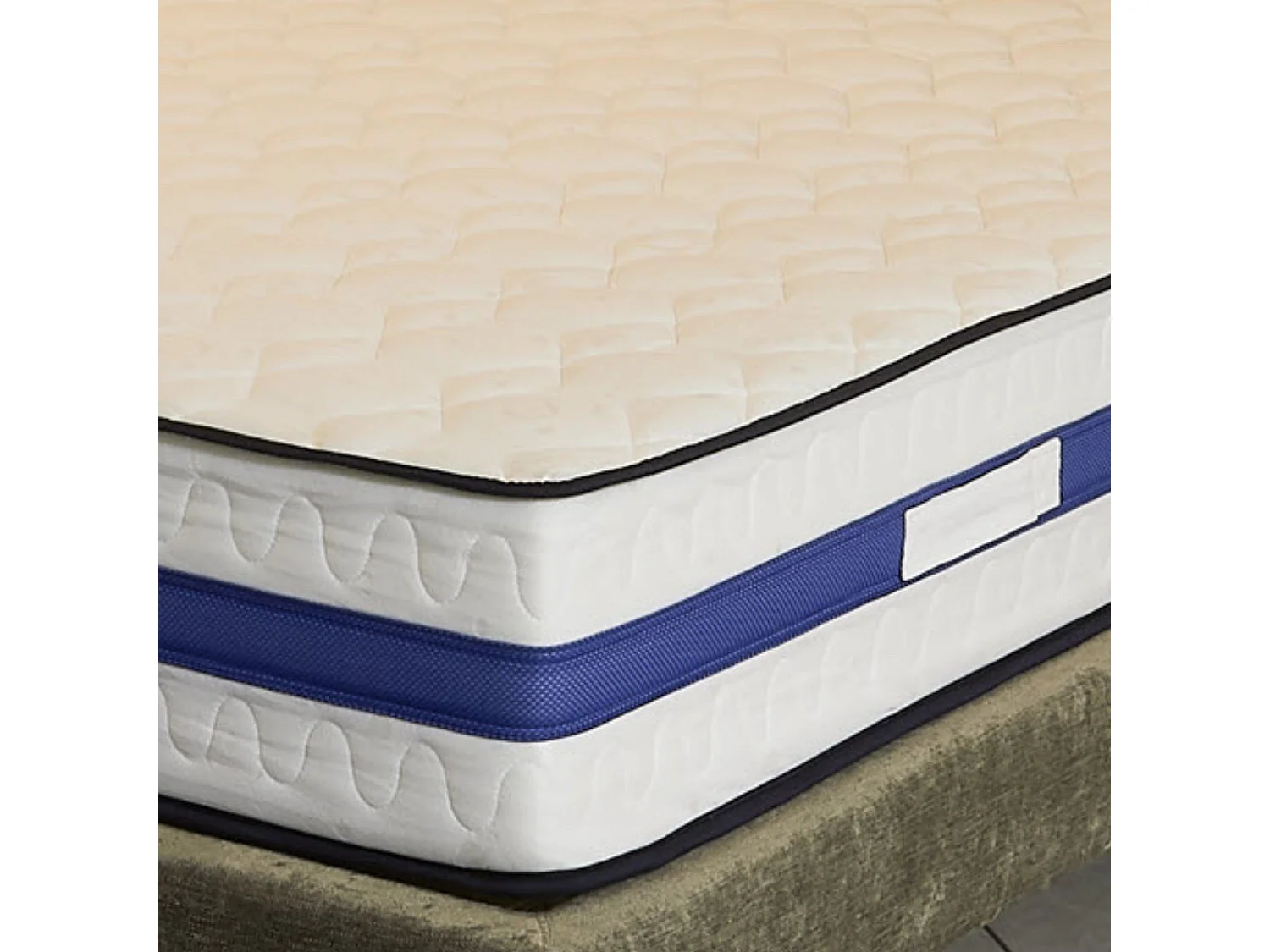 Lattex Blue Matelas 80x190 Mousse rembourrage 100 % polesther - Hauteur 29 cm - Soutien Très Ferme - Face Hiver avec Laine - Face été avec Lin - (80_x_190_cm)