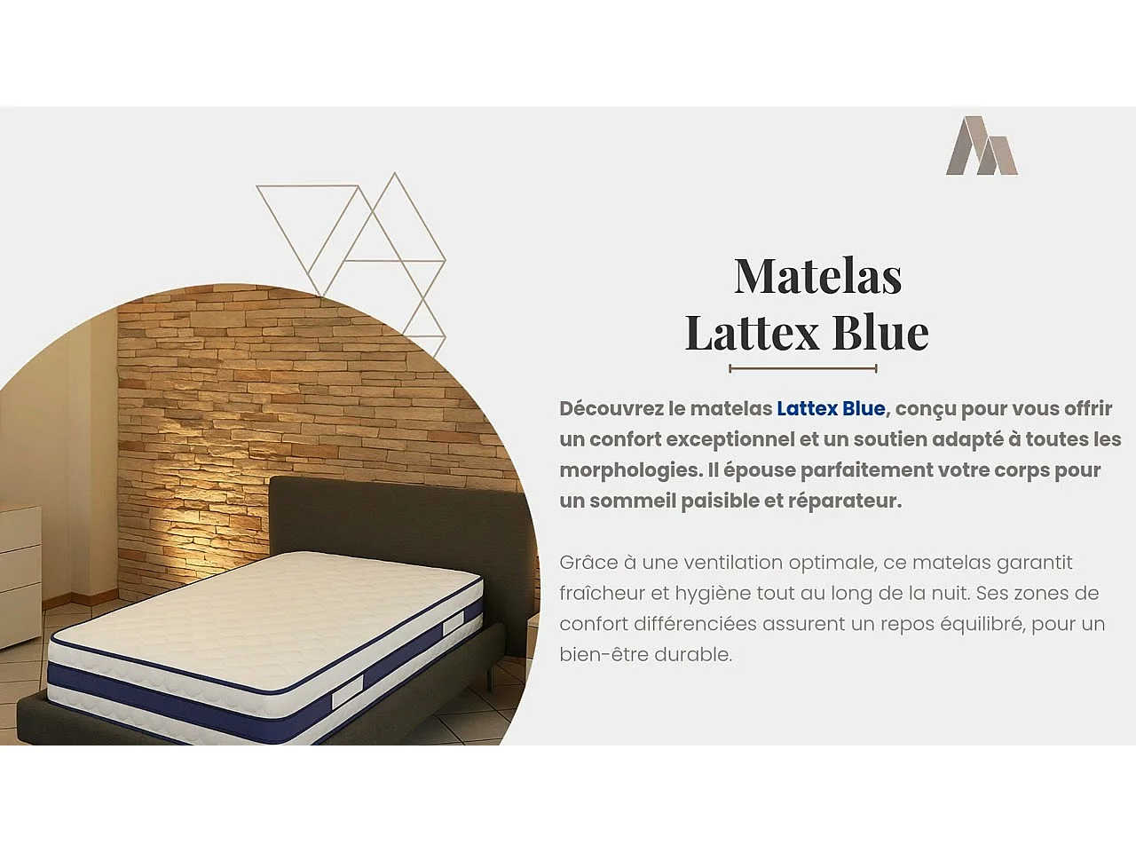 Matelas Latex 80x200 cm - 29 cm - Face Hiver Laine - Face Ete Lin - Soutien Ferme - Confort Optimal - Usage Quotidien - MATELAS LATTEX BLUE