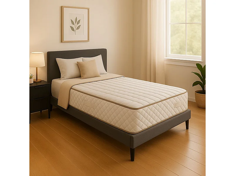 Lot de 2 Matelas 90x200 - Hauteur 23 Cm - Soutien Trés Ferme - Mousse Haute Résilence Trés Haute Densité HR 40 Kg/m3 - Nuit Douce 90 200