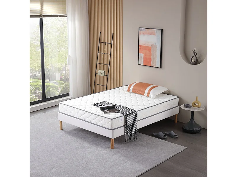 Lot de 2 Matelas 70x190 - Hauteur 18 Cm - Soutien Ferme - Mousse Haute Résilence HR 30 Kg/m3 - Rve Doux 70 190