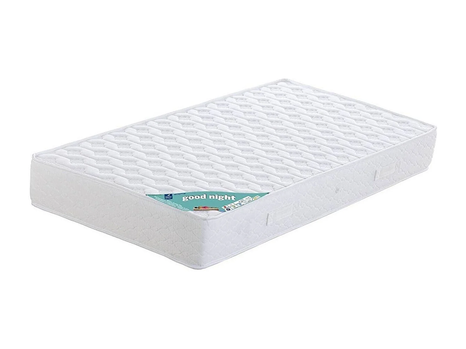 Nightgood Matelas 80x200 Densité 35 Kg/m3 - Hauteur 21 Cm - Soutien TRES FERME -