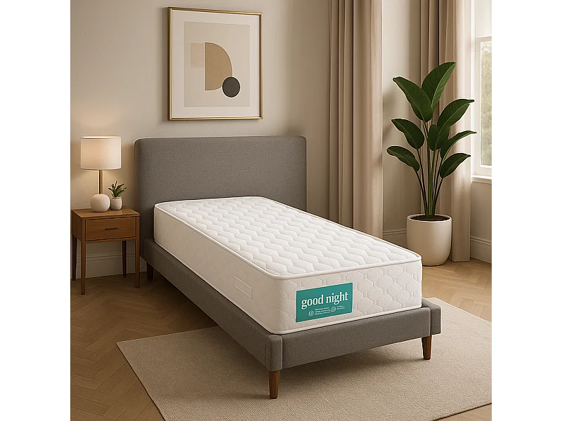 Nightgood Matelas 80x200 Densité 35 Kg/m3 - Hauteur 21 Cm - Soutien TRES FERME -