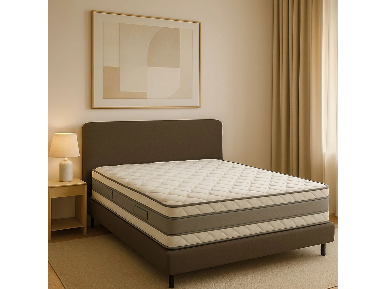 Nuits D'or Deluxe 120x190 Matelas face de contact Mémoire de Forme - Hauteur 21 CM - Soutien Ferme - (120_x_190_cm)