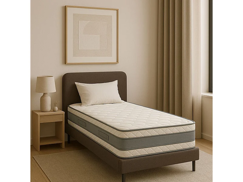 Deluxememory Matelas 80x190 Contact Mémoire de Forme - Hauteur 21 Cm - Soutien Ferme -