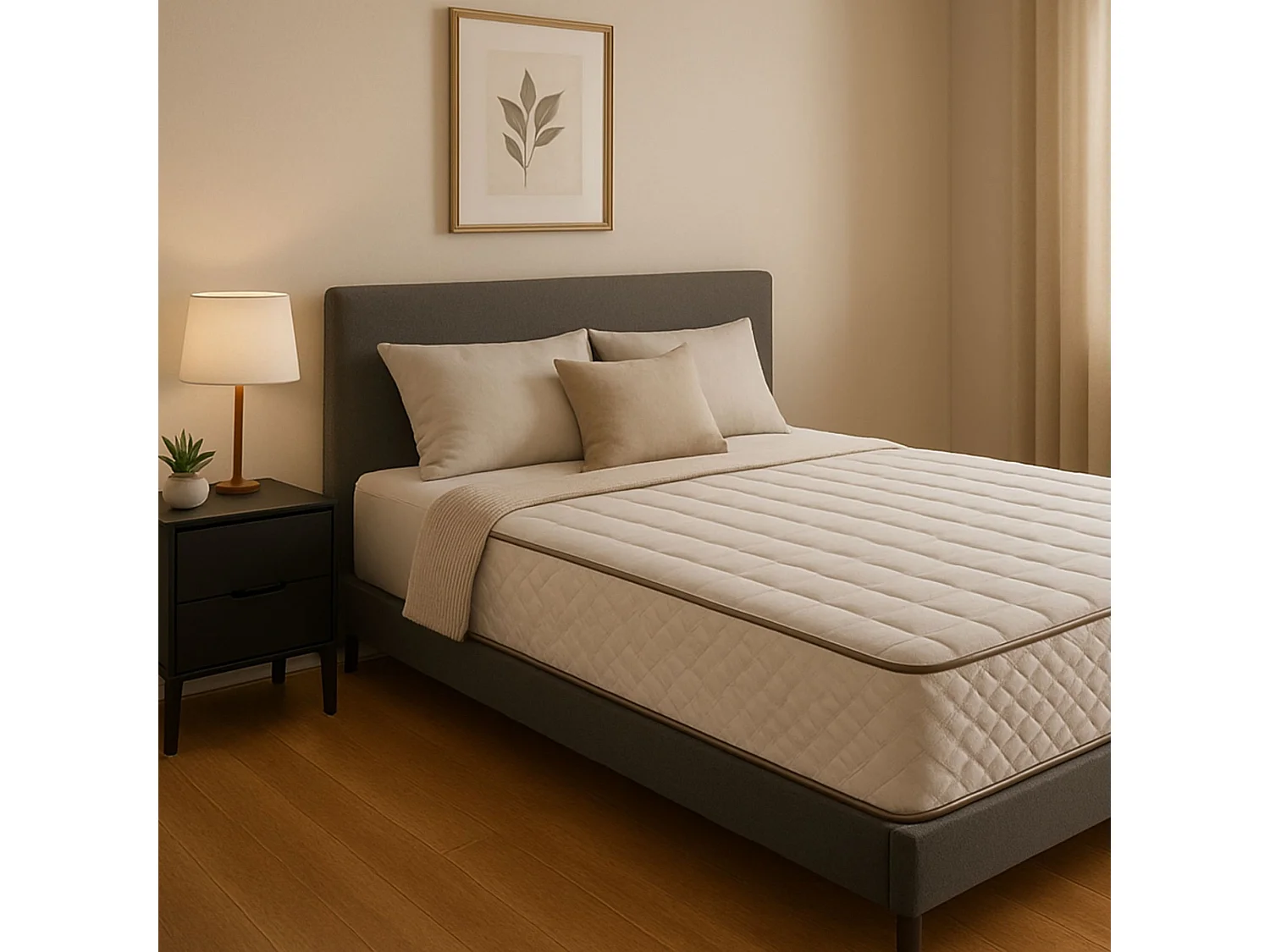 Nuit Douce Matelas 160x200 Densité 40 Kg/m3 - Hauteur 23 Cm - Soutien Trés Ferme -