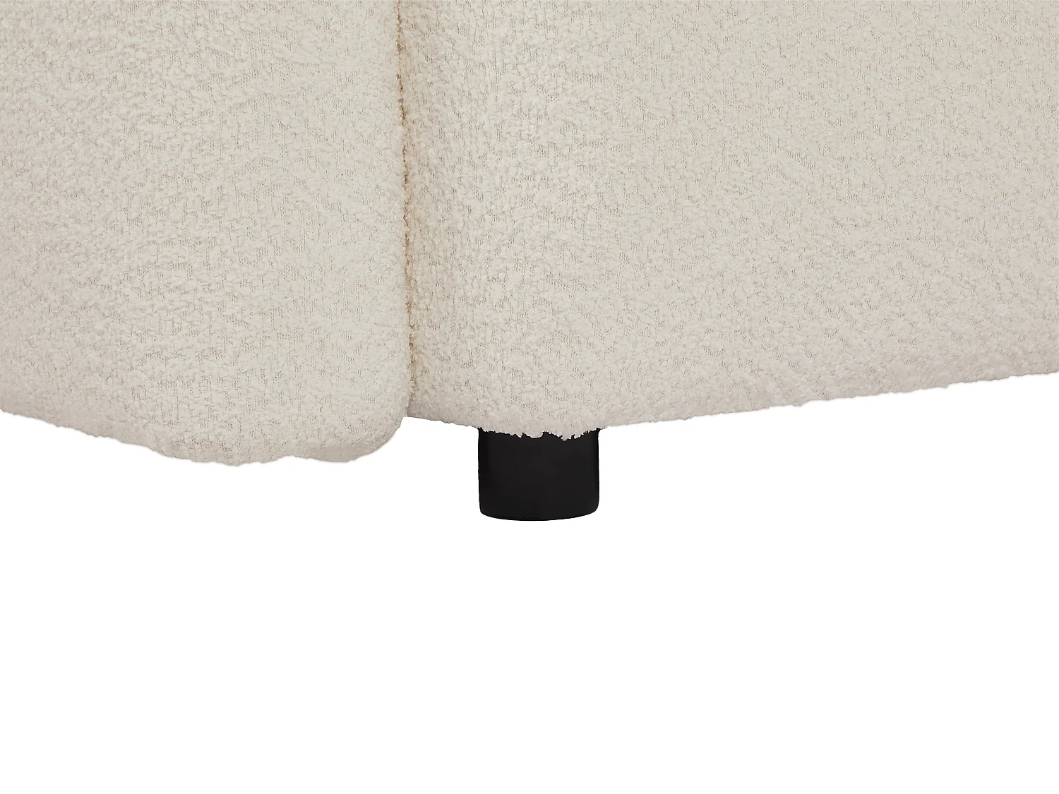 Canapé 3 places en tissu bouclette blanc cassé CLODECA