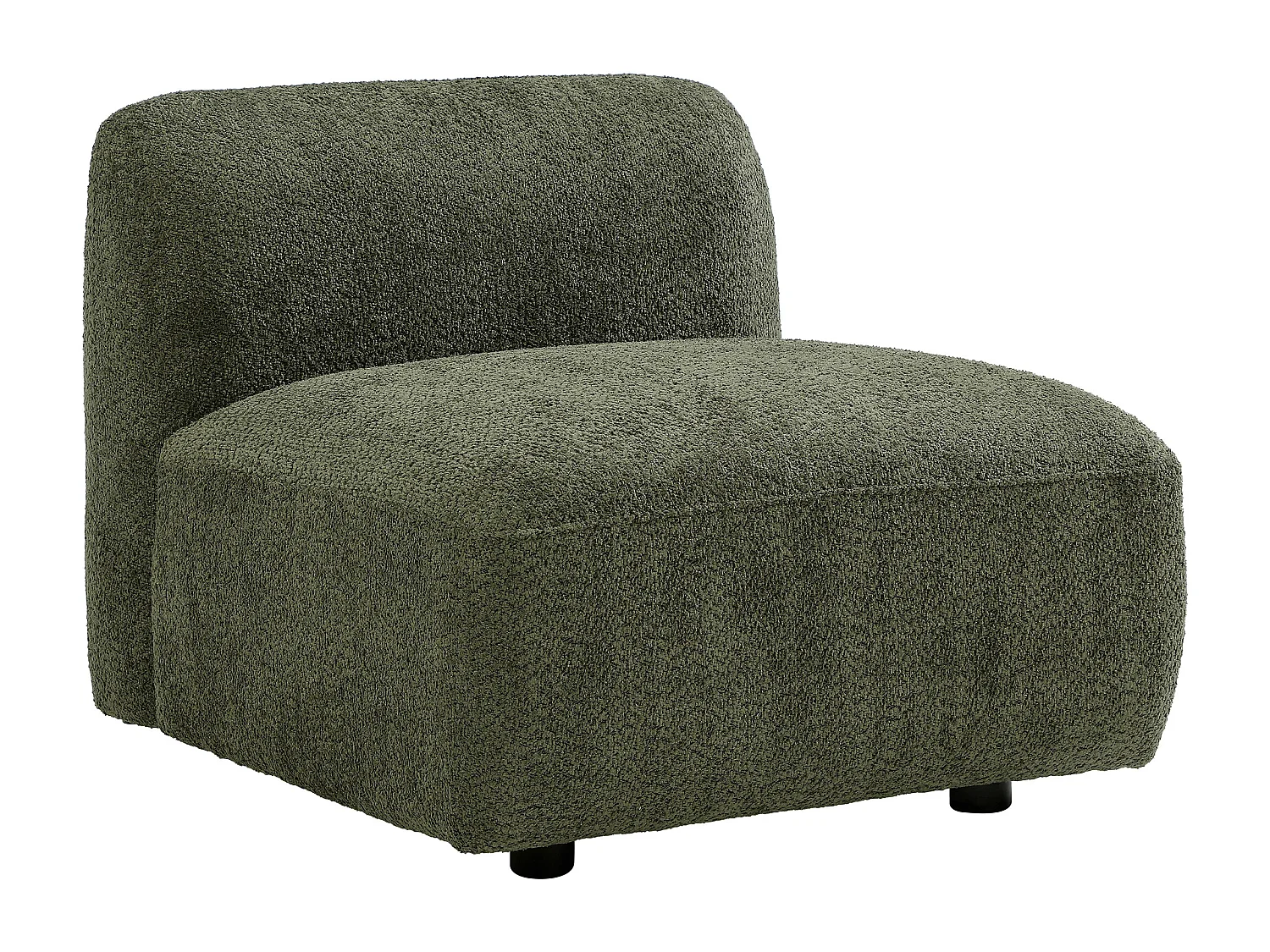 Fauteuil en tissu bouclette vert DANEPI