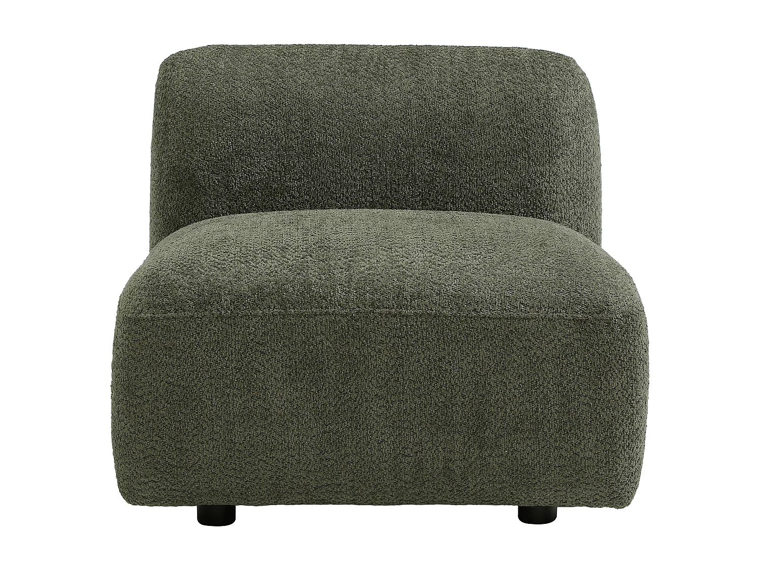 Fauteuil en tissu bouclette vert DANEPI