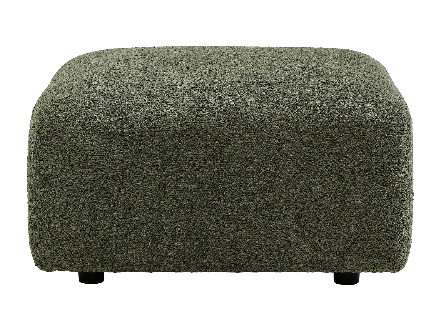 Pouf en tissu bouclette vert DANEPI